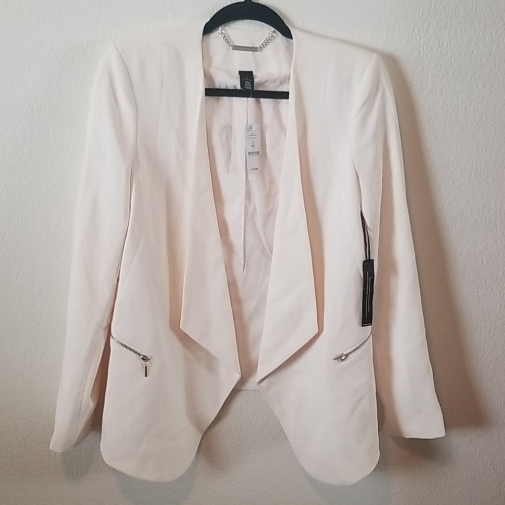 White Drape Blazer